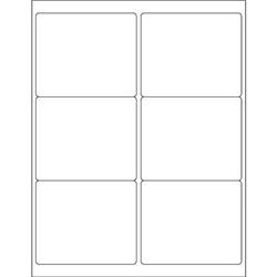 LL291 4 x 3.33 in. Opaque White Blockout Laser Labels - Pack of 600