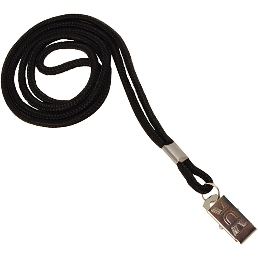Picture of Box Partners LY110 Standard Black Lanyard with Clip - Pack of 24