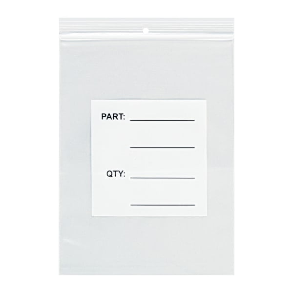 Picture of Box Partners PB12014 12 x 15 in. 4 Mil Parts Bags with Hang Holes - Pack of 500