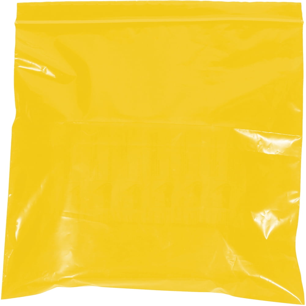PB3525Y 2 x 3 in. 2 Mil Yellow Reclosable Poly Bags - Pack of 1000
