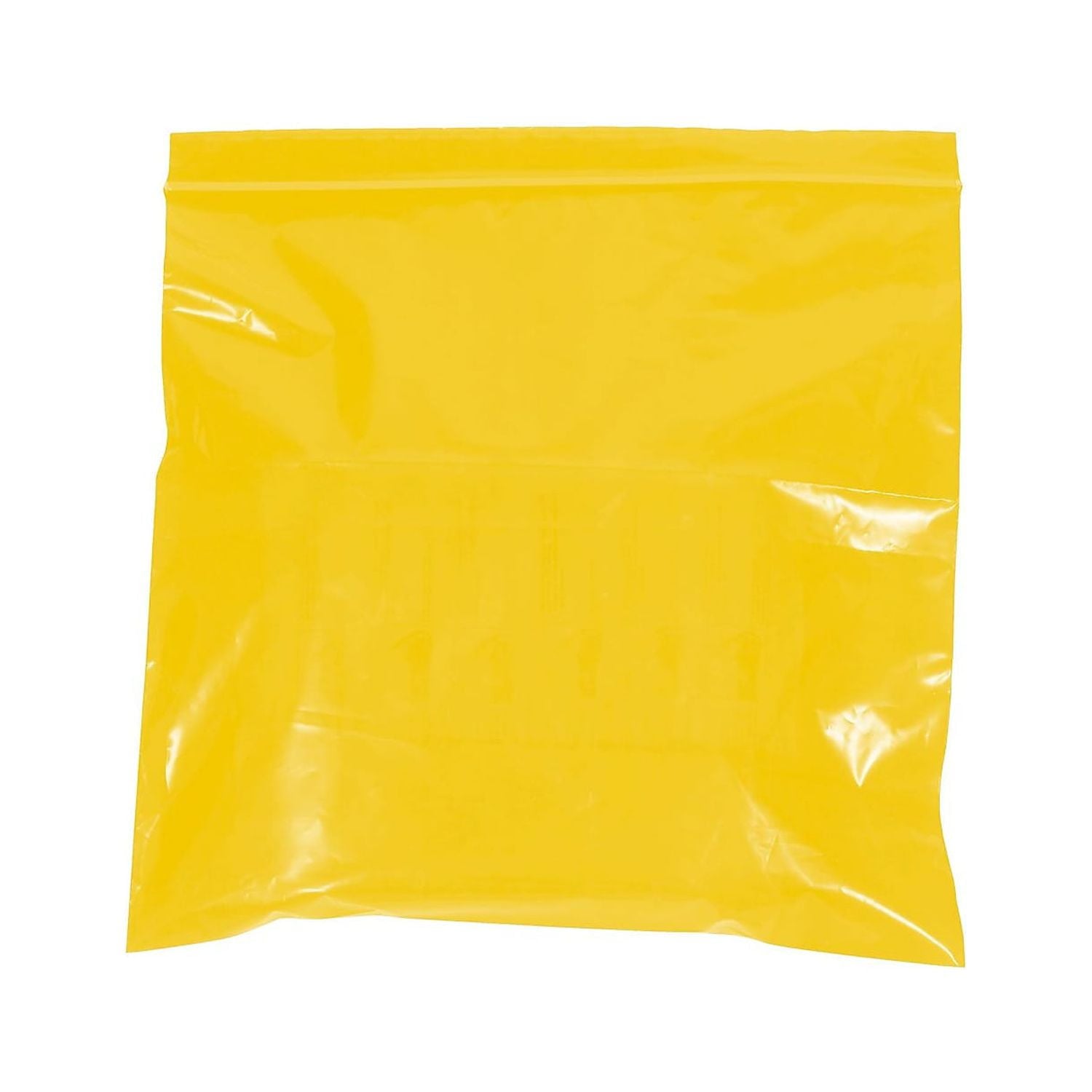 6 x 9 in. 2 Mil Yellow Reclosable Poly Bags - Pack of 1000