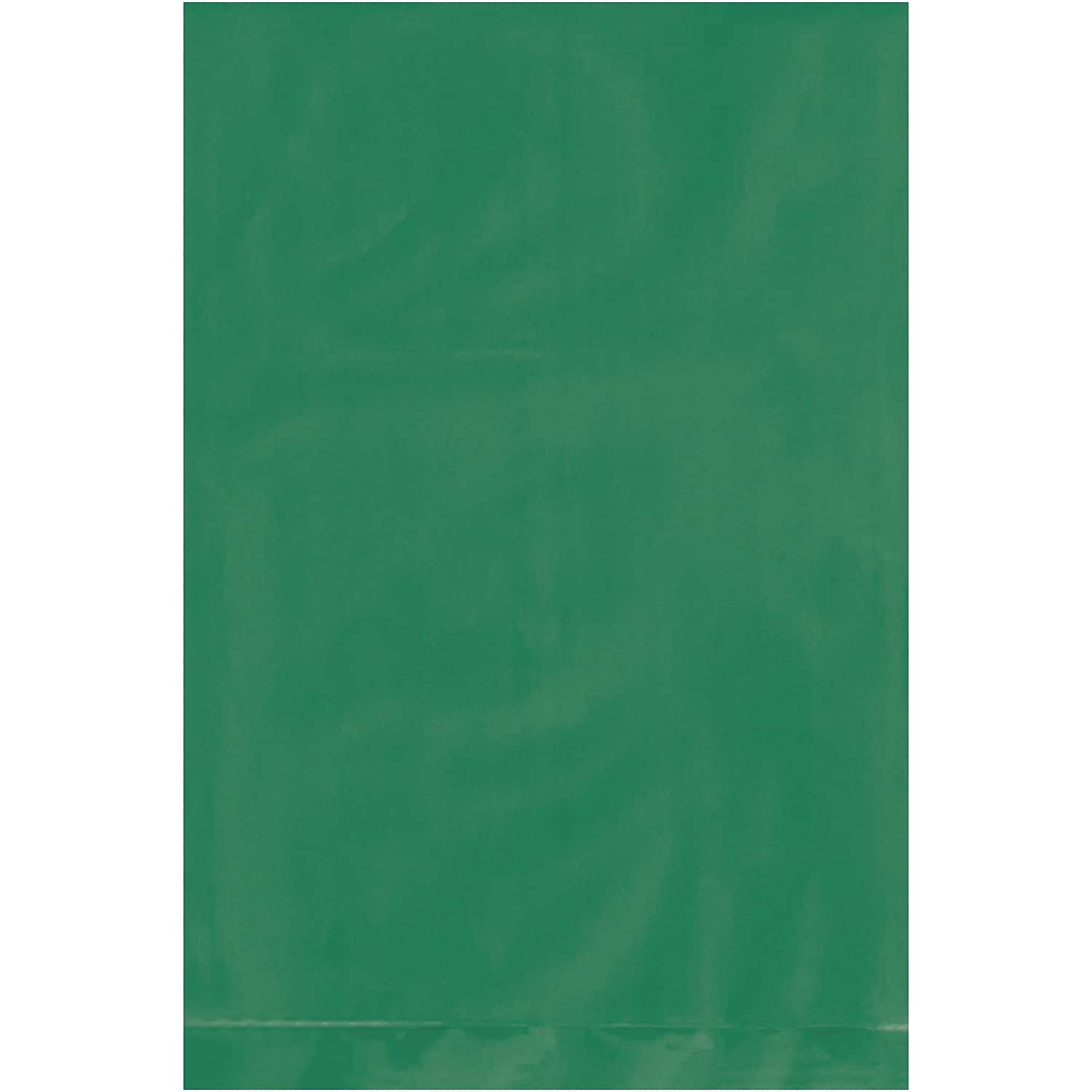 PB390G 4 x 6 in. 2 Mil Green Flat Poly Bags - Pack of 1000