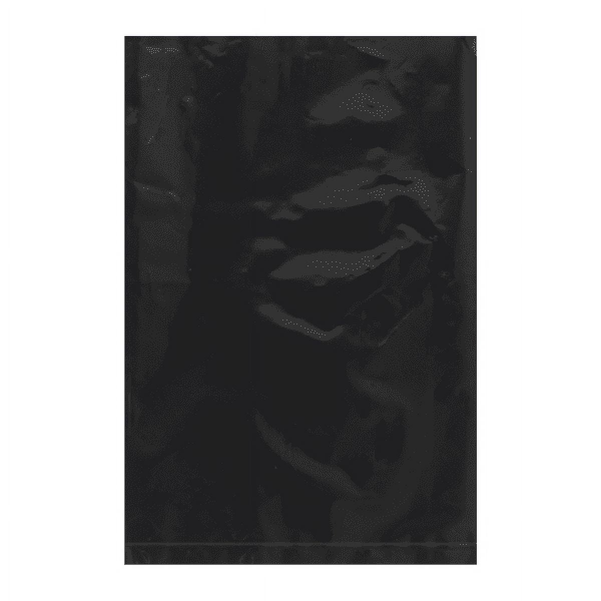 6 x 9 in. 2 Mil Black Flat Poly Bags - Pack of 1000