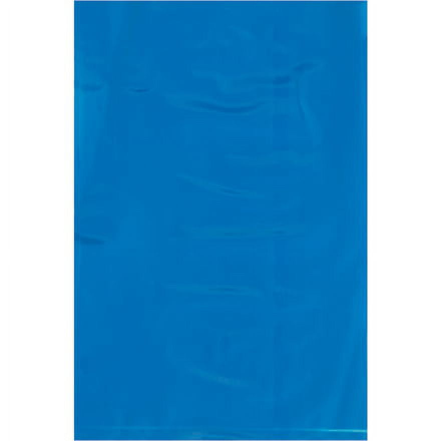 6 x 9 in. 2 Mil Blue Flat Poly Bags