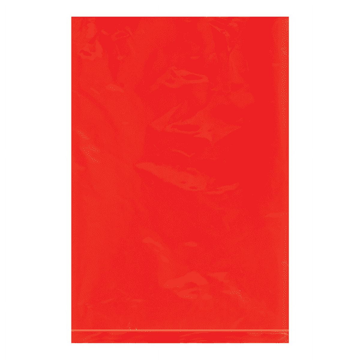 6 x 9 in. 2 Mil Red Flat Poly Bags - Pack of 1000