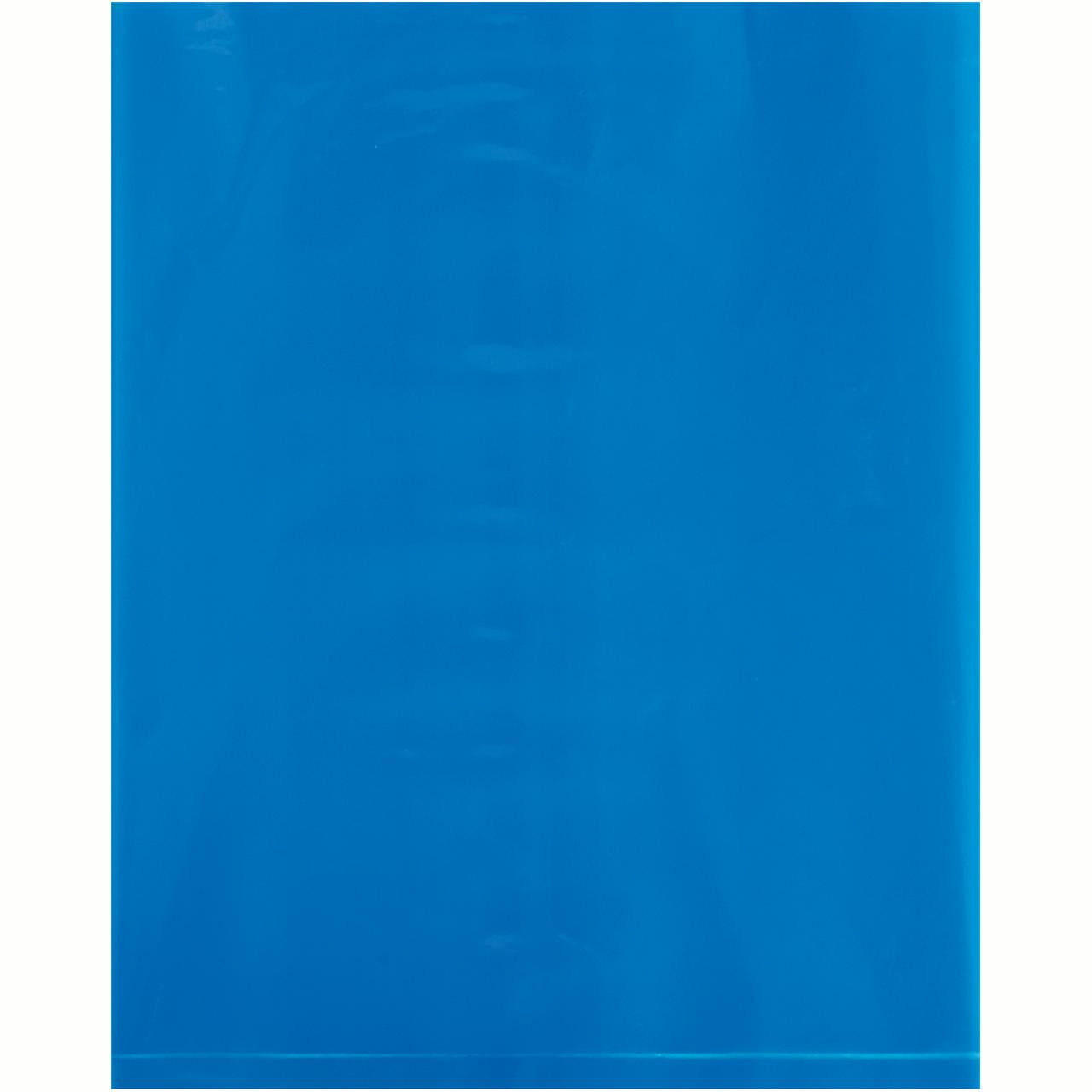 8 x 10 in. 2 Mil Blue Flat Poly Bags