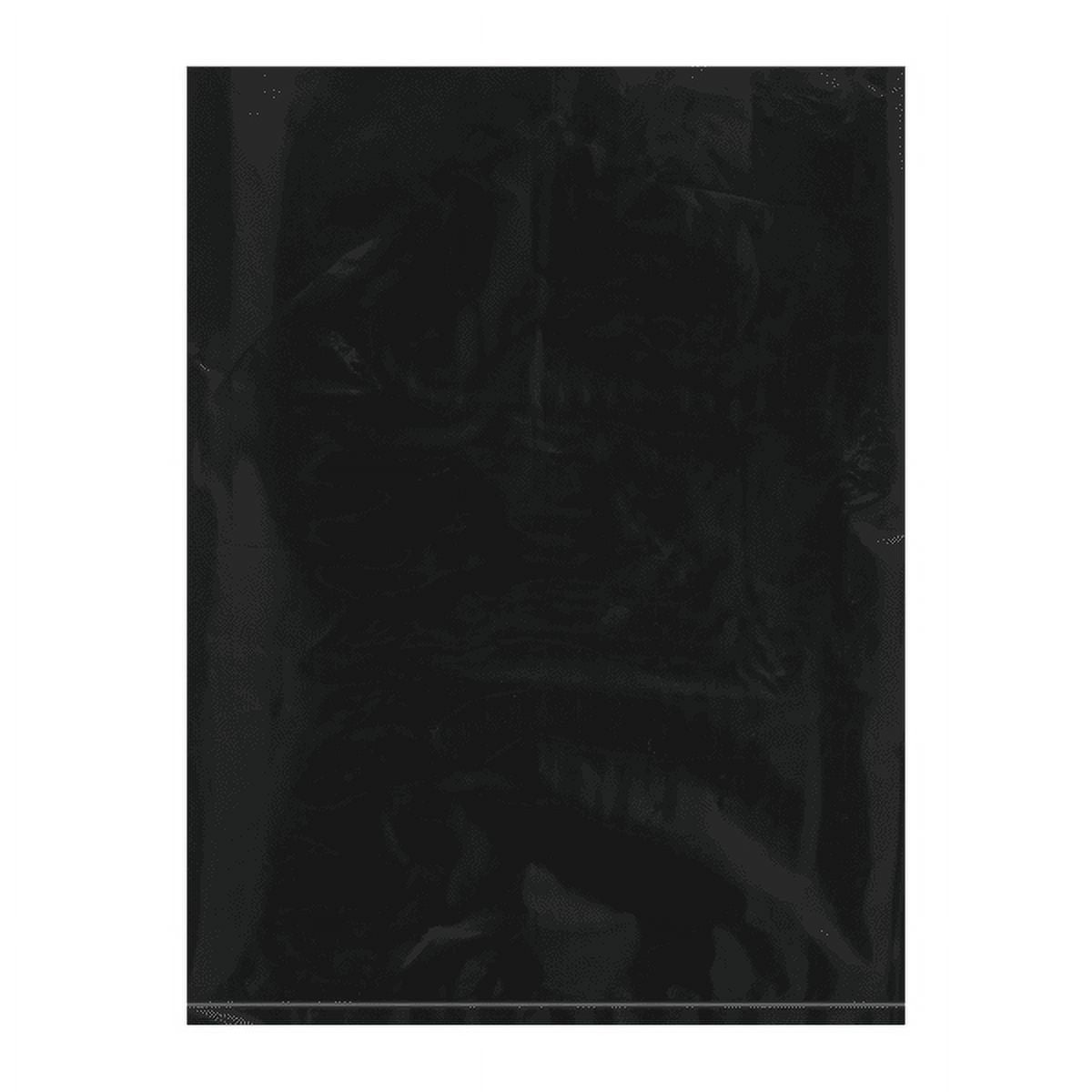 9 x 12 in. - 2 Mil Black Flat Poly Bags