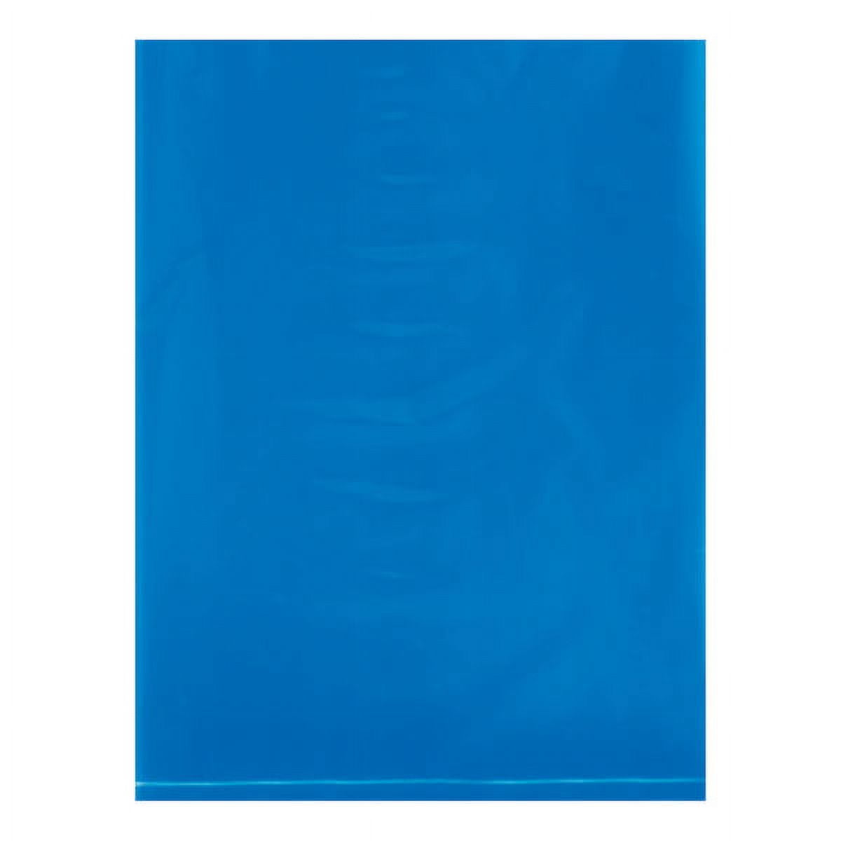 9 x 12 in. - 2 Mil Blue Flat Poly Bags