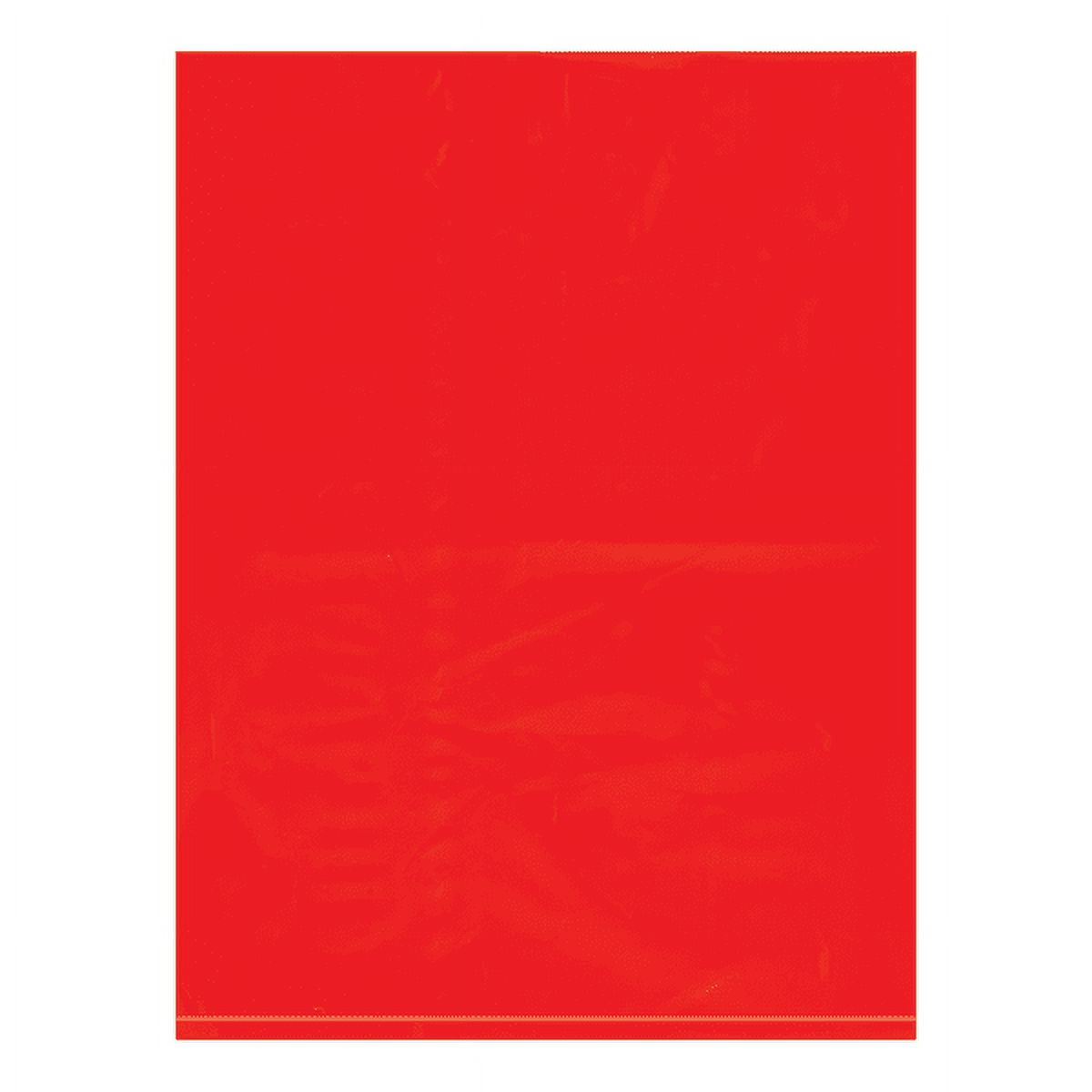 9 x 12 in. - 2 Mil Red Flat Poly Bags - Pack of 1000