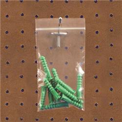 2 x 2 in. - 2 Mil Reclosable Poly Bags with Hang Hole - Pack of 1000