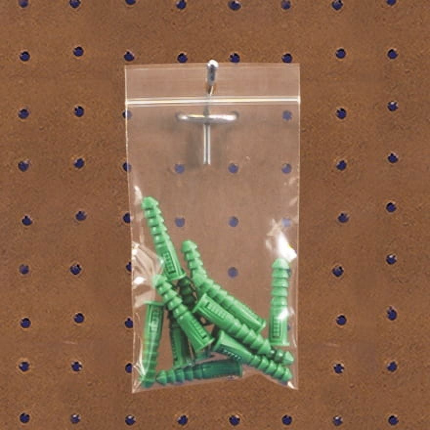 PB6727 8 x 10 in. 2 Mil Reclosable Poly Bags with Hang Hole - Pack of 1000