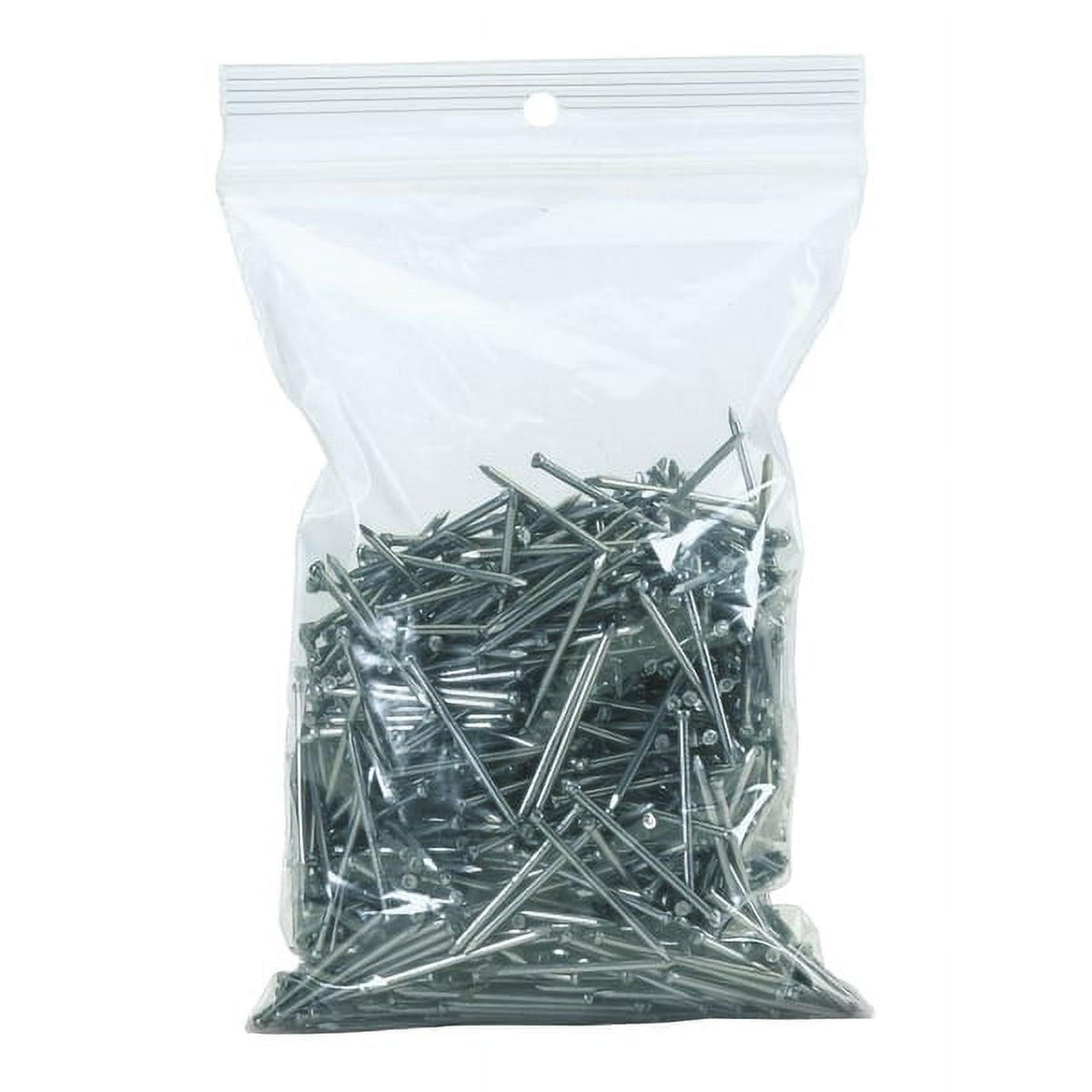 10x12 in. 2 Mil Reclosable Poly Bags with Hang Hole - Clear