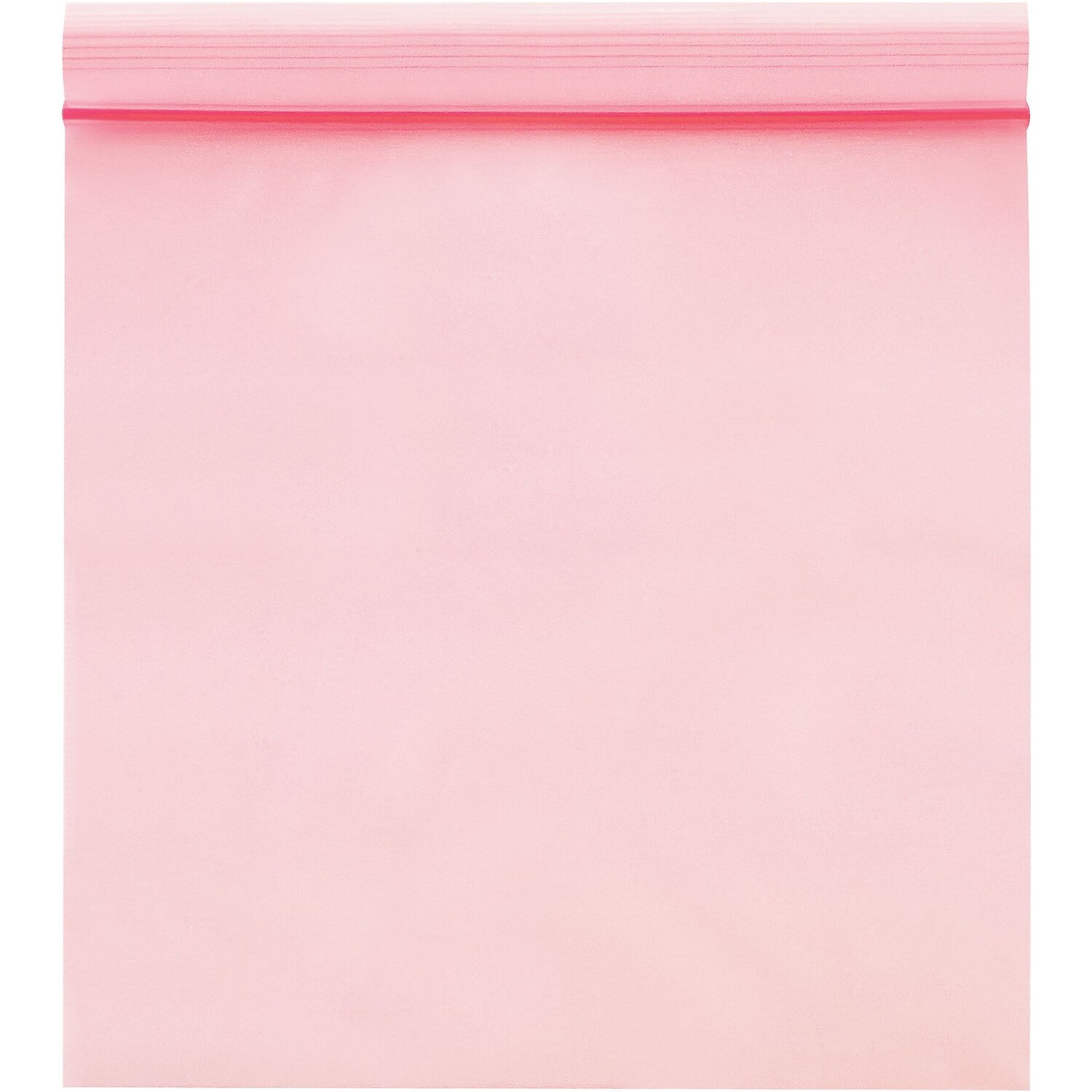 Anti-Slip,4 mil,Reclosable Poly Bag,8x8",Package Quantity 1000, 8" L, 8" W, Pink