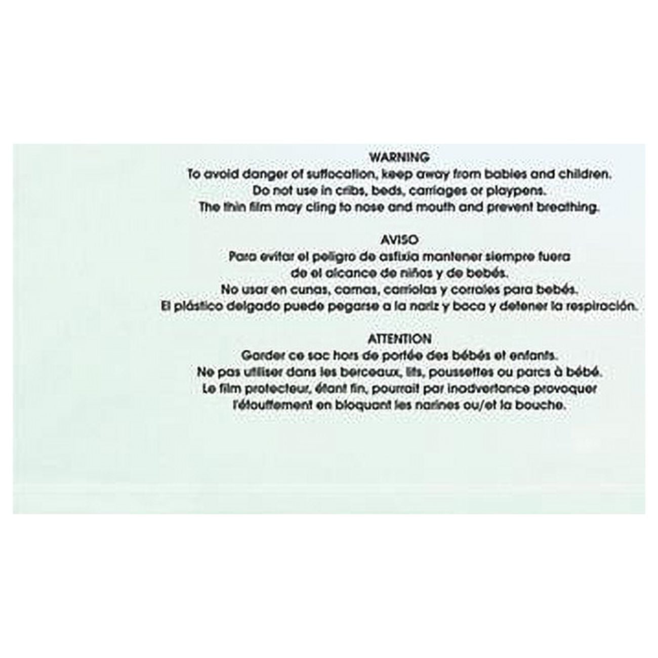 PMR162015100 16 x 20 in. - 1.5 Mil Resealable Suffocation Warning Poly Bags, Clear - Pack of 100