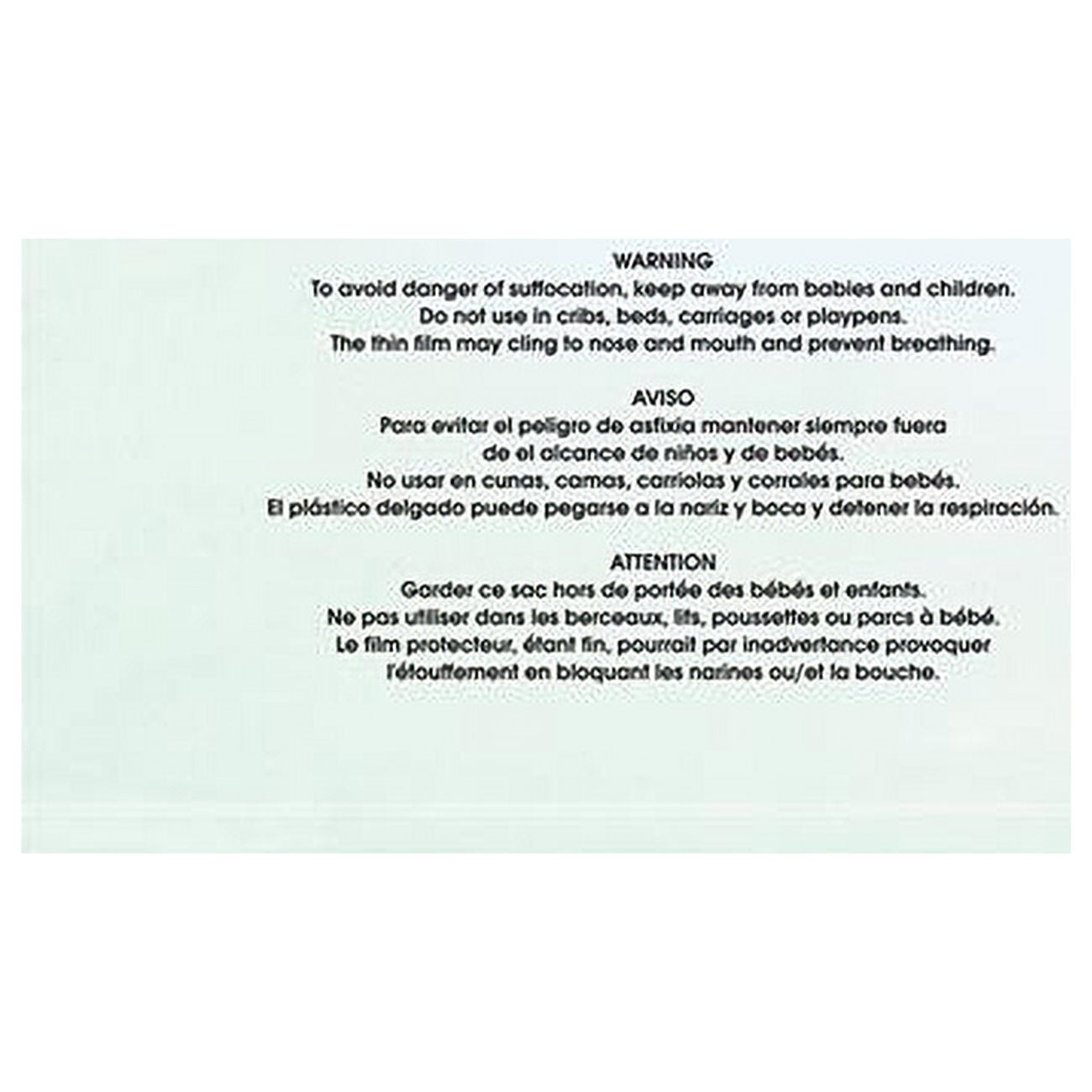 PMR182415100 18 x 24 in. - 1.5 Mil Resealable Suffocation Warning Poly Bags, Clear - Pack of 100