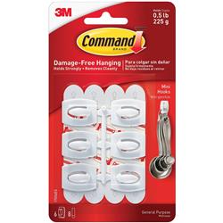 Picture of 3M CHS1001 17006 Command Hooks & Strips - Mini&#44; White