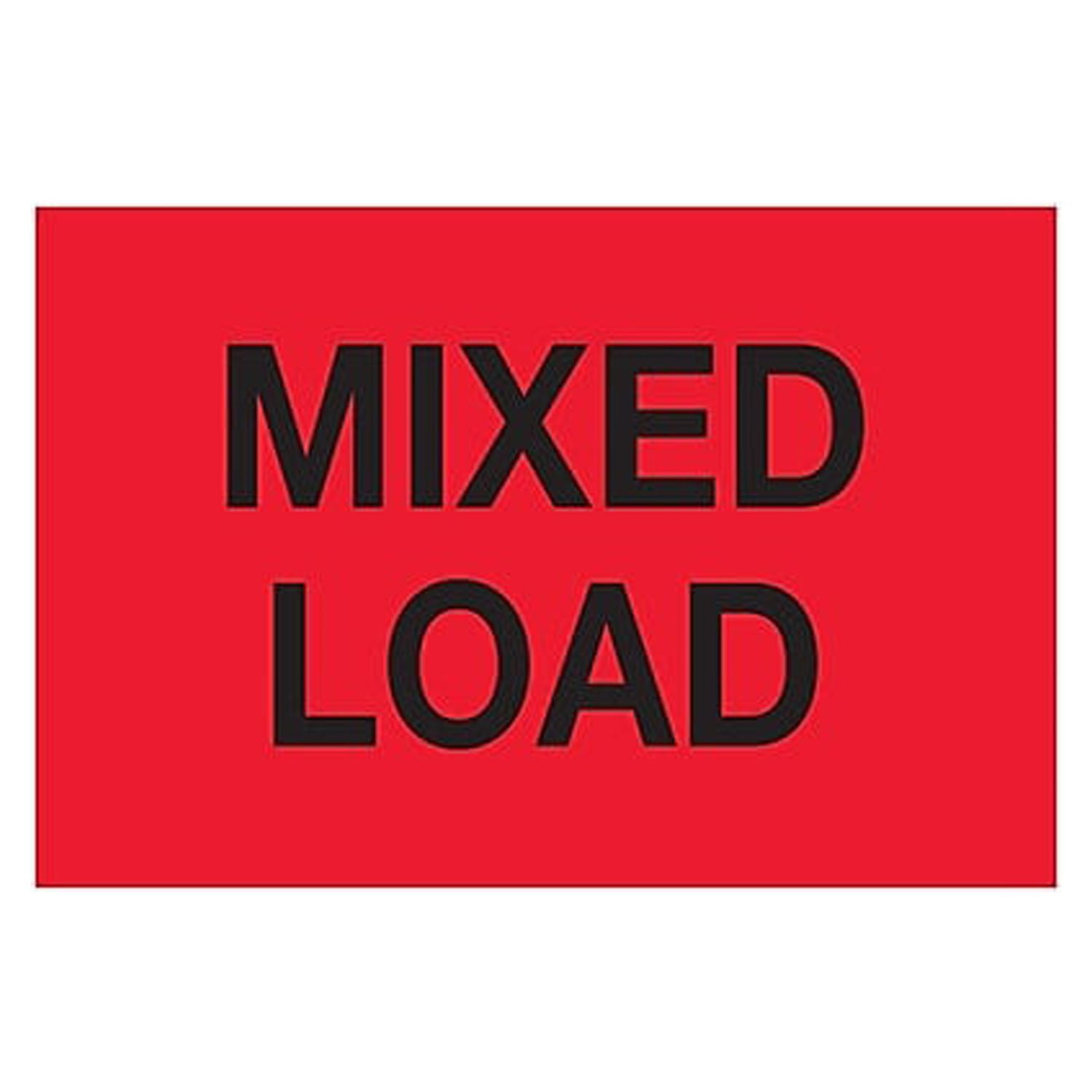 2 x 3 in. Mixed Load Labels, Fluorescent Red