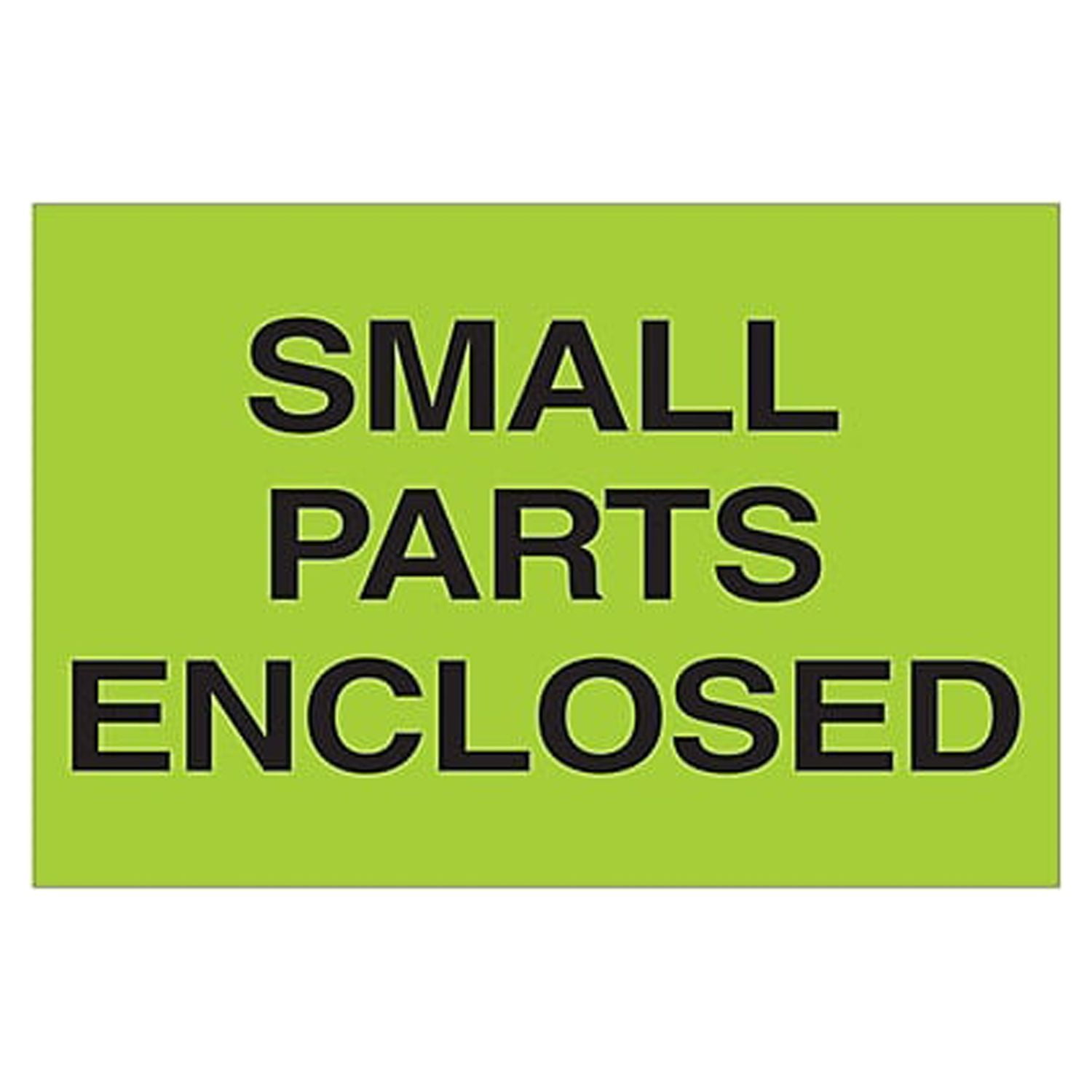 2 x 3 in. Small Parts Enclosed Labels, Fluorescent Green