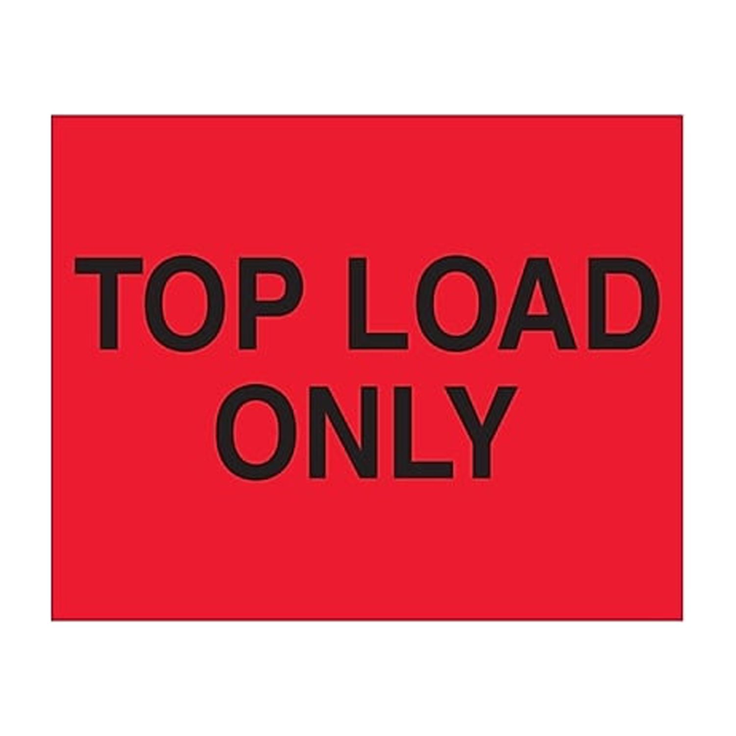 8 x 10 in. Top Load Only Labels, Fluorescent Red