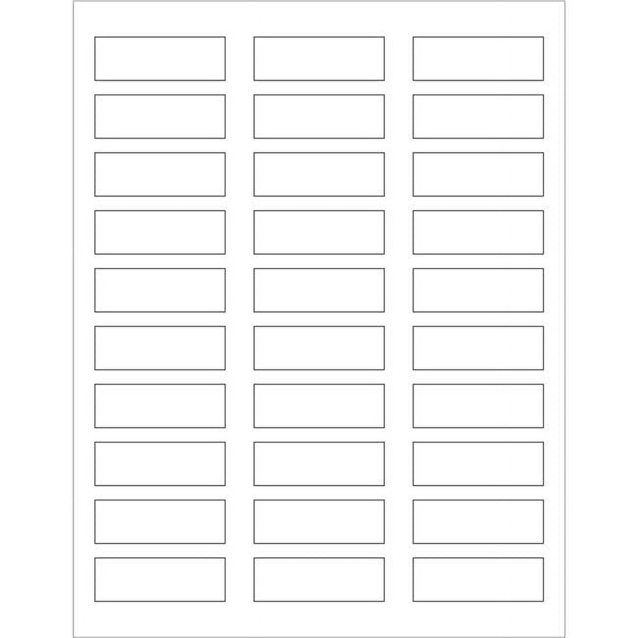 2.375 x 0.75 in. Rectangle Laser Labels, White