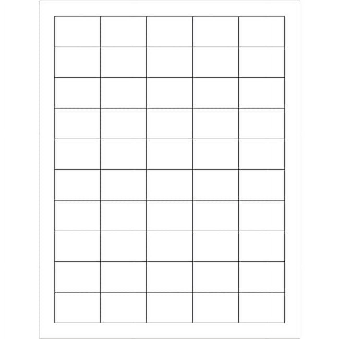 Rectangle Laser Labels, 1 1/2" x 1", Glossy White, PK5000