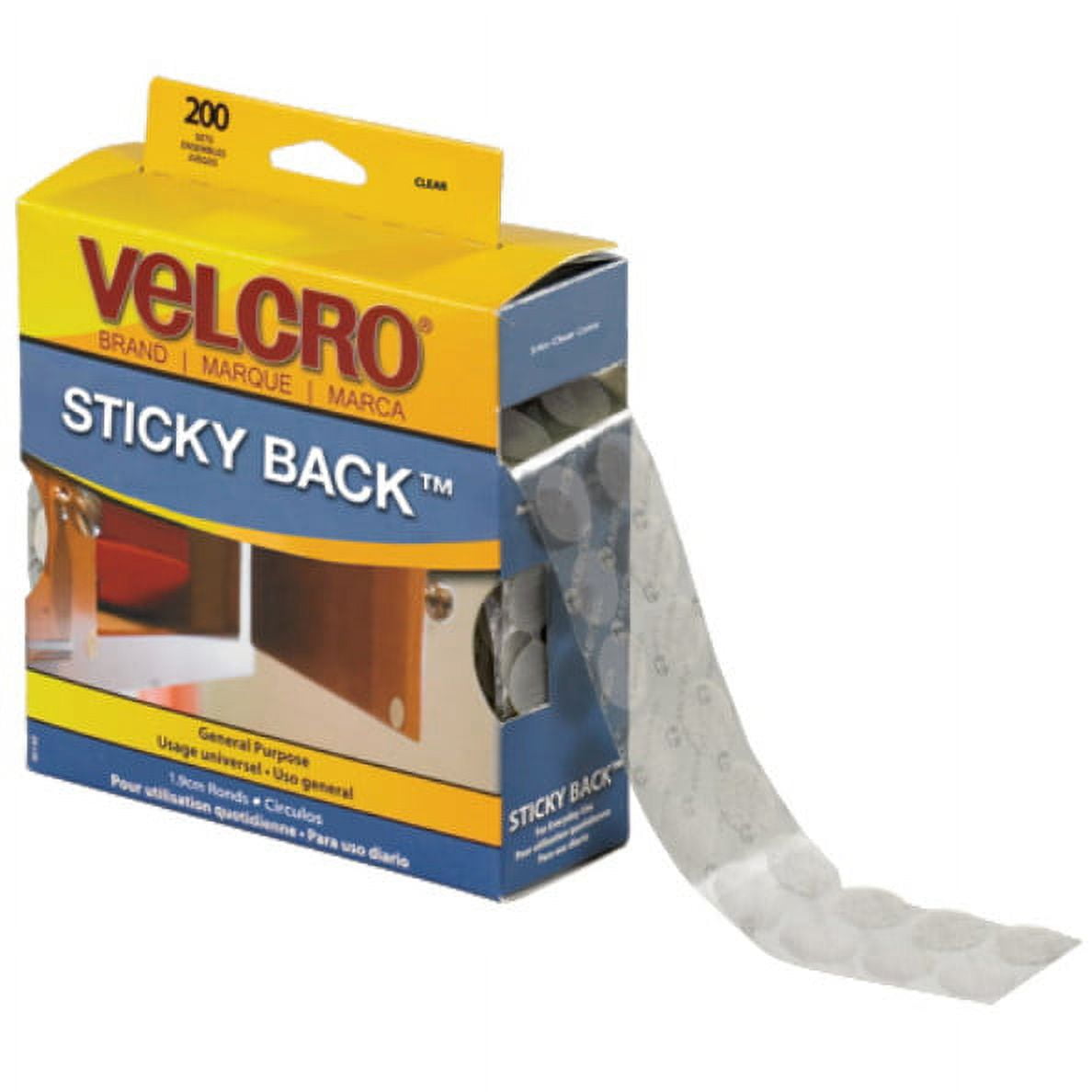 0.75 in. Dots Clear Cloth Hook & Eye Brand Tape Combo Pack