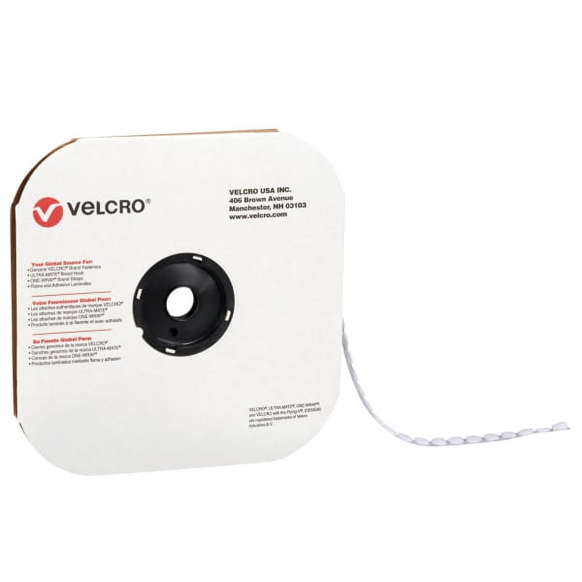 Picture of Box Partners VEL172 0.625 in. Hook White Cloth Hook & Eye Brand Tape Individual Dots