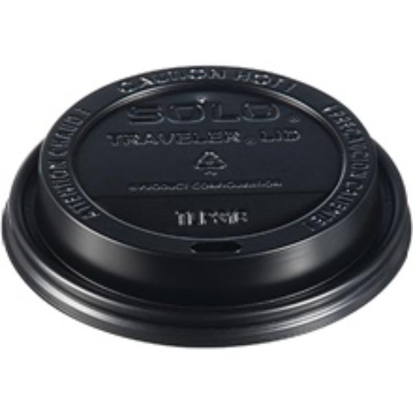 Solo Paper Hot Cup Lids - 12-16 oz., Black, 1000PK