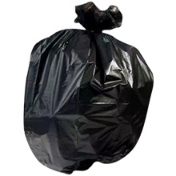 CL1012 6 Bushel 0.67 Mil High Density Trash Liners, Black