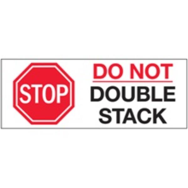 DL7012 3 x 8 in. Stop Do Not Double Stack Labels