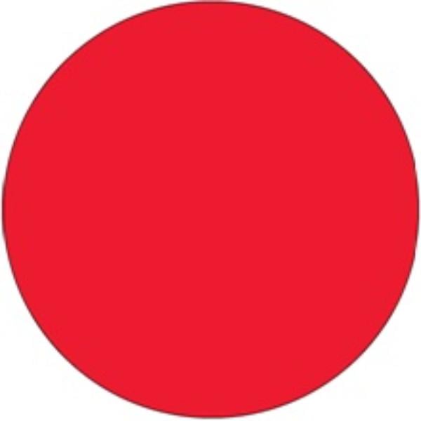 1 in. Circles Fluorescent Red Removable Labels