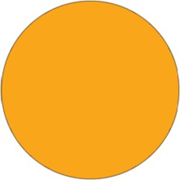3 in. Circles Fluorescent Orange Removable Labels