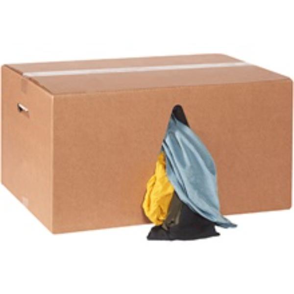 Box of Colored T-Shirt Rags, Assorted, 25 Lbs/Case, PK220