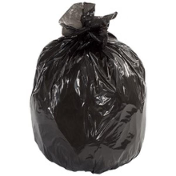 CL5022 60 gal 1.5 Mil Flat Pack Second Chance Trash Liners, Black