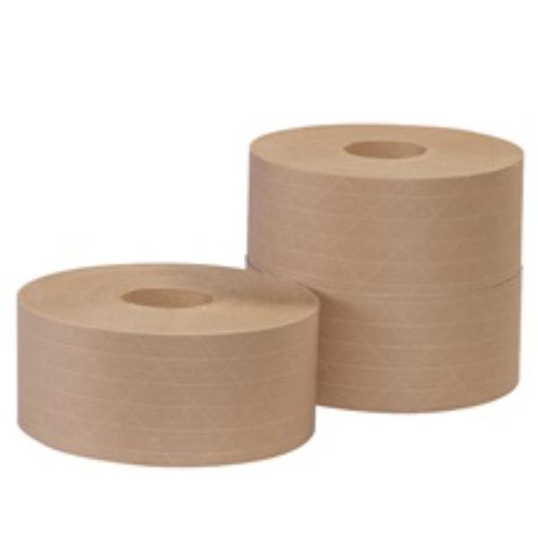Reinforced Water Activated Tape - Kraft - 70 mm x 375 ft - Extra Strong Bond