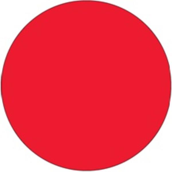 Tape Logic DL1390FR 2 in. Circles Fluorescent Red Removable Labels