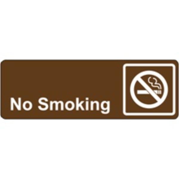 SN505 No Smoking Door Sign, Brown