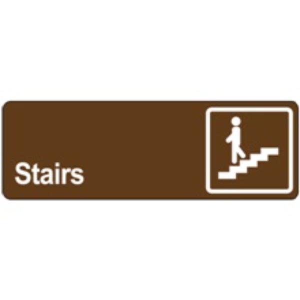 SN514 Stairs Door Sign, Brown