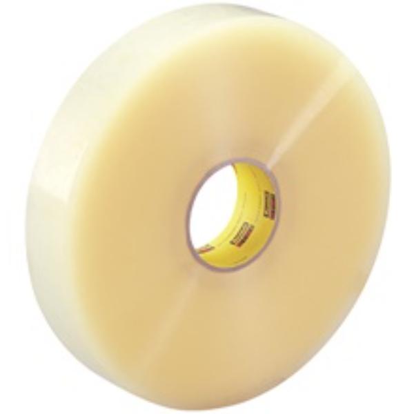Carton Sealing Tape, 2 mil Thick, 2 in W x 1,000 yd L, 3 in Core Dia., Clear, 6 PK