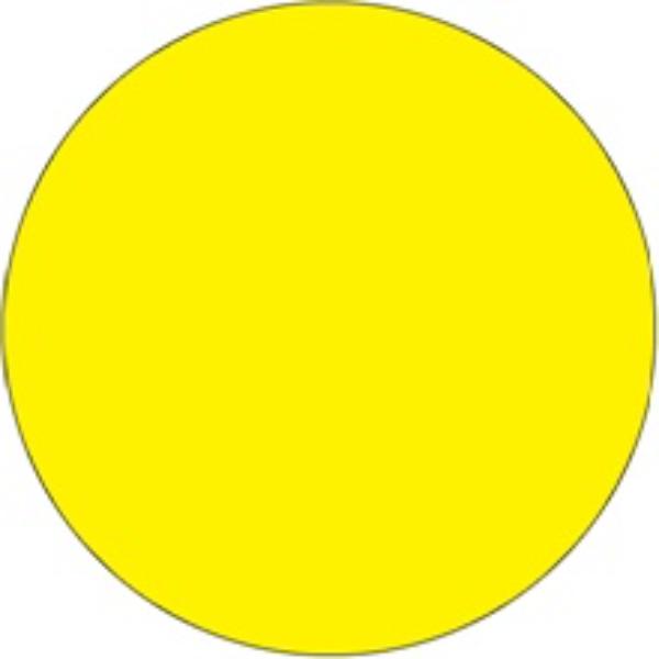 Tape Logic DL1491FY 1.5 in. Circles Fluorescent Yellow Removable Labels