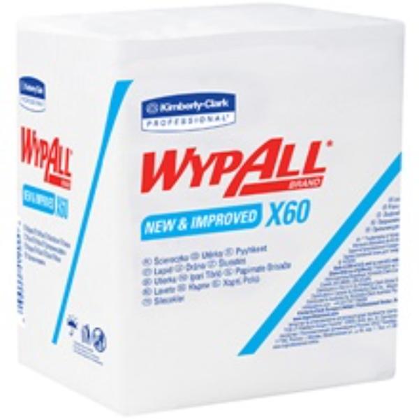 KW116 0.25 in. X60 Fold Industrial Wipers Bulk Pack, White