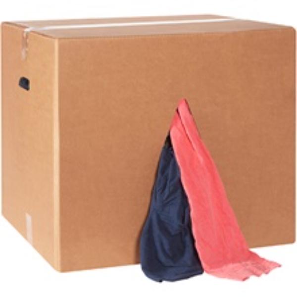 Box of Colored T-Shirt Rags, Assorted, 50 Lbs/Case, PK440