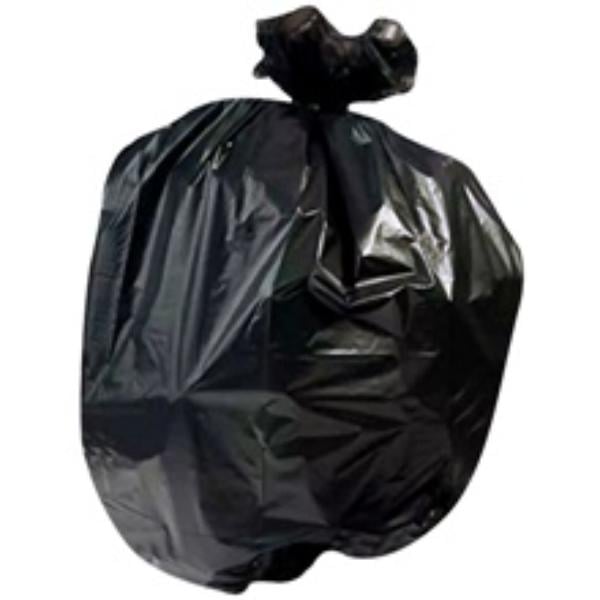 60 gal 0.55 Mil High Density Trash Liners, Black