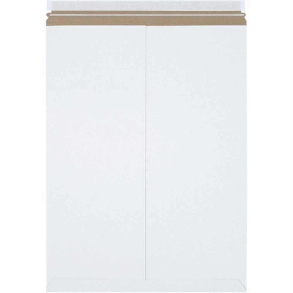 20 x 27'' White Self-Seal Stayflats Plus Mailers, 50PK