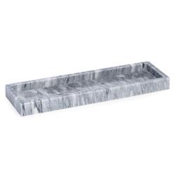 Picture of Bey-Berk International TT201G Marble Bath Tray in Cloud, Grey & White 