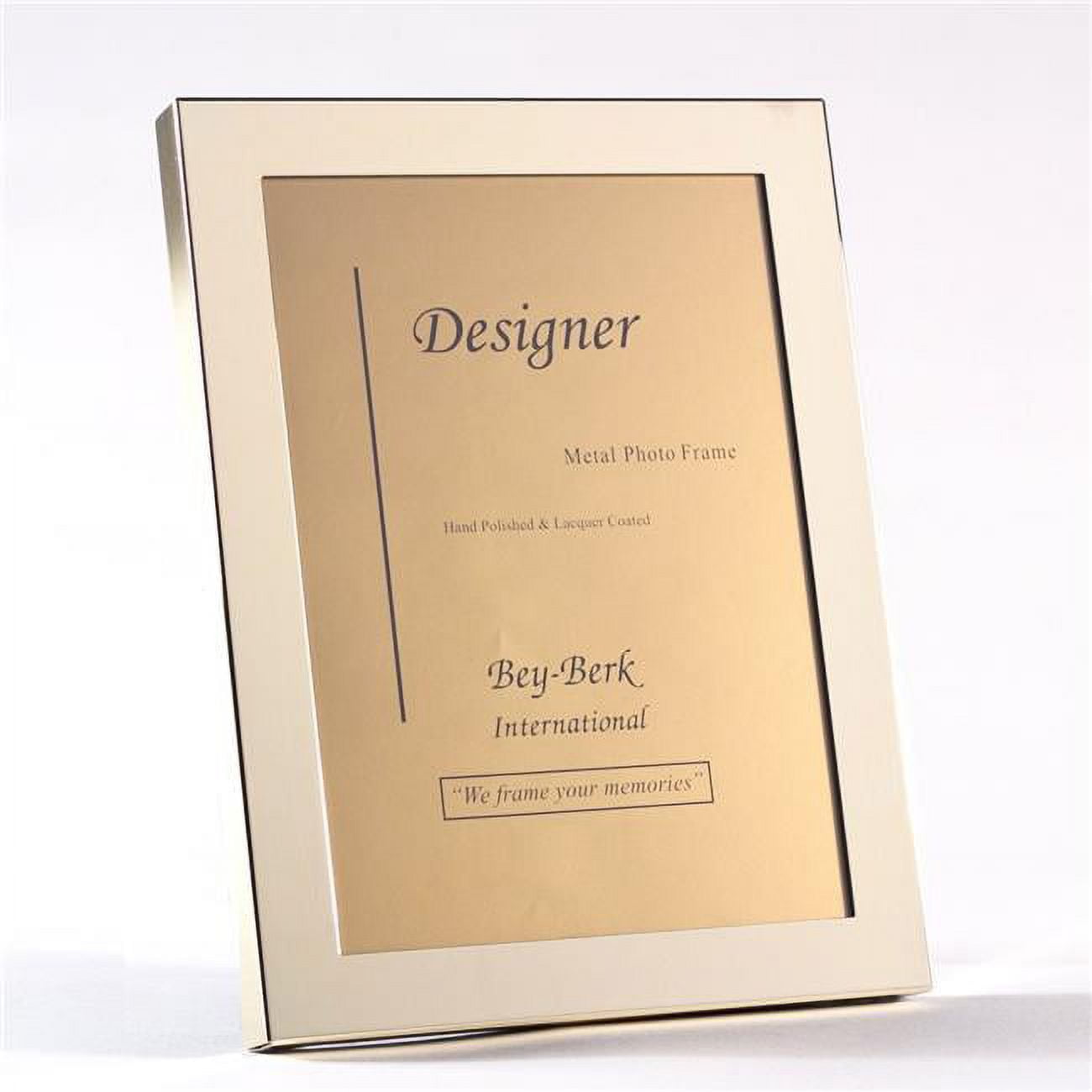 Picture of Bey-Berk International BF100-08 Brass 3.5 x 5 in. Picture Frame with Easel Back - Gold
