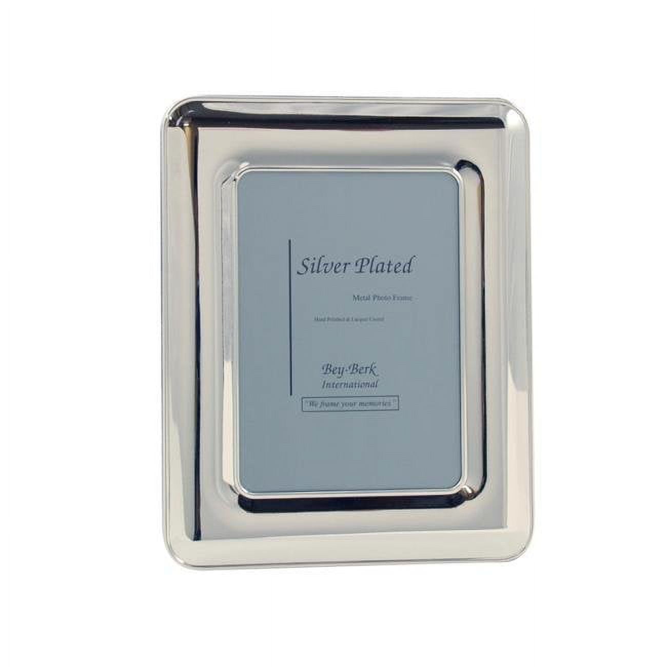 Picture of Bey-Berk International SF163-09 4 x 6 in. Silver Plated Picture Frame with Easel Back&#44; Setof 2 - 8.25 x 6.25 x 0.25 in.