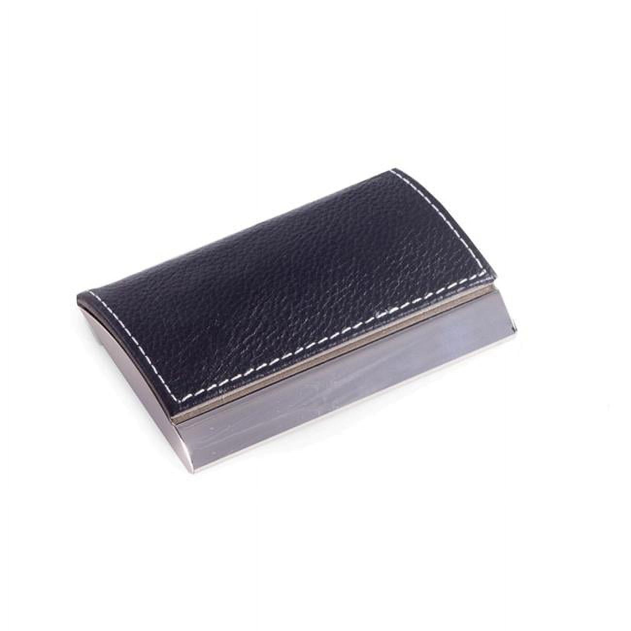 Picture of Bey-Berk International D253B Black Leather Business Card Case with Magnetic Lid 