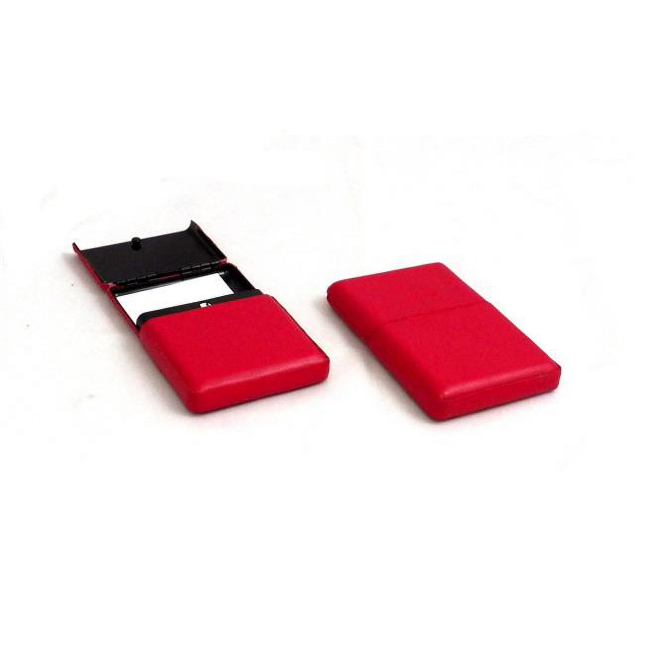 Picture of Bey-Berk International D251R Red Leather Business Card Case with Flip Top