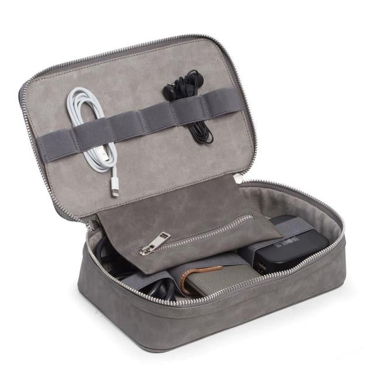 Picture of Bey-Berk International UC203GRY Gray Leatherette Tech Accessory Case